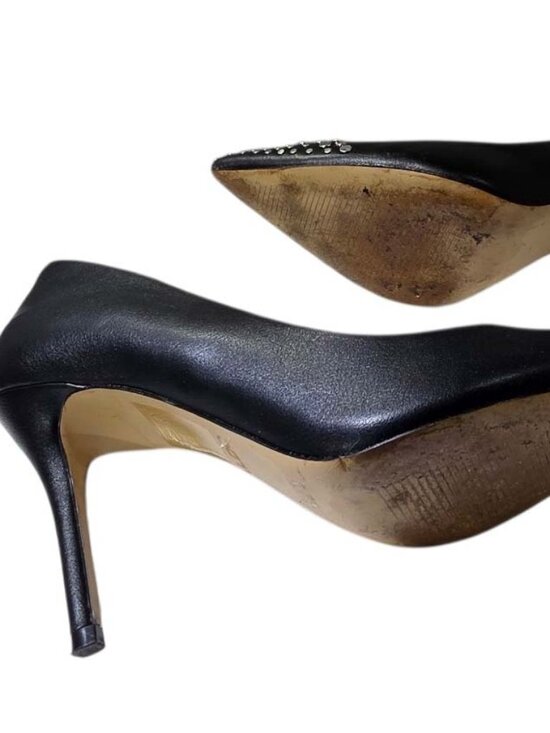 ALDO Black Metal Studded Pump Heel Shoes - Picture 8 of 13